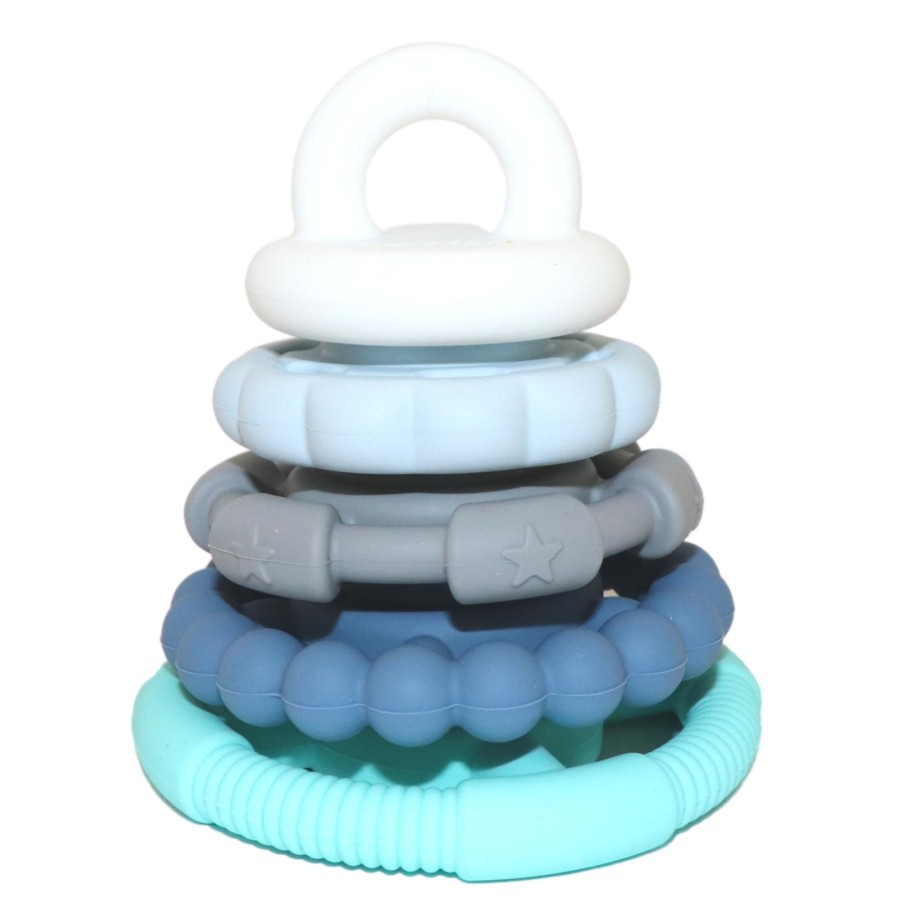 Books, Toys & Gifts JellyStone Something You Want | Jellystone Rainbow Stacker Teether & Toy - Ocean