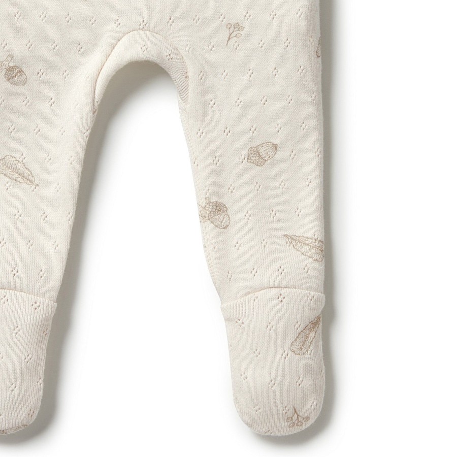 Babies Wilson & Frenchy Gender-Neutral Clothes | Wilson + Frenchy Organic Pointelle Legging With Feet - Little Acorn