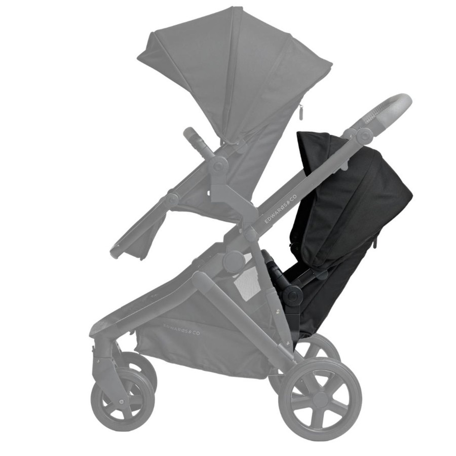 Going Places Edwards & Co Double Strollers | Edwards & Co Olive 2Nd Seat - Black Luxe