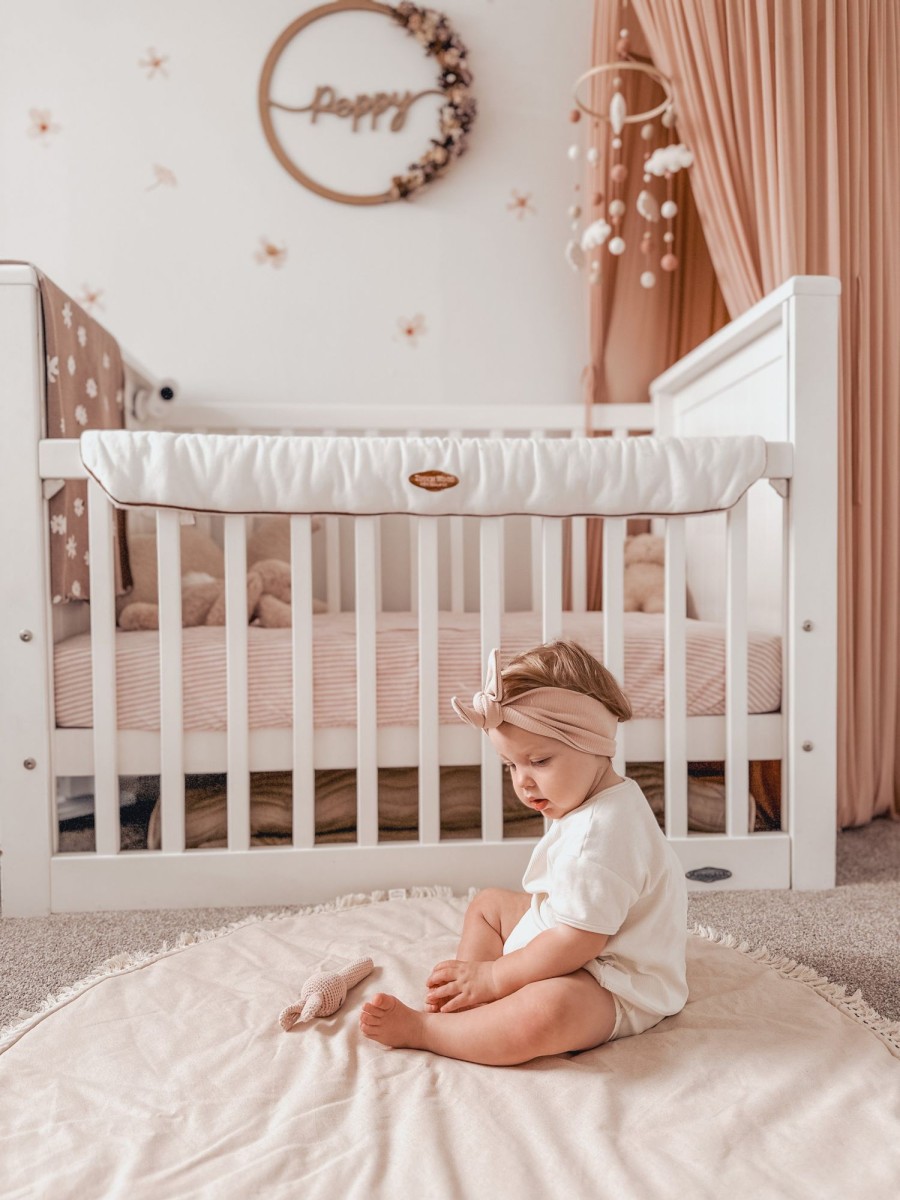 Babys Room Over the Dandelions Sheets And Blankets | Over The Dandelions - Linen Mat Tassel Fringe - Oat