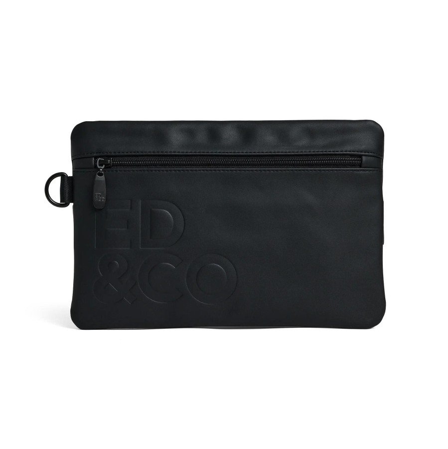 Books, Toys & Gifts Ed & Company Gifts For Parents | Ed & Company Classy Clutch- Black Leather