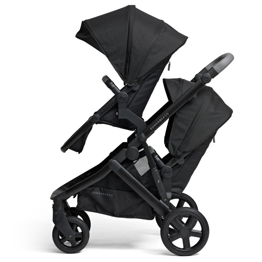 Going Places Edwards & Co Edwards & Co | Edwards & Co Olive Double Stroller - Black Luxe