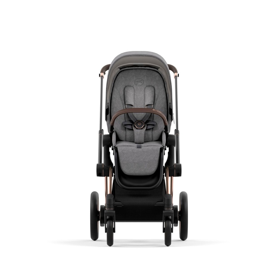 Going Places Cybex Single Strollers | Cybex Epriam 2022 Pram Rose Gold + Manhattan Grey