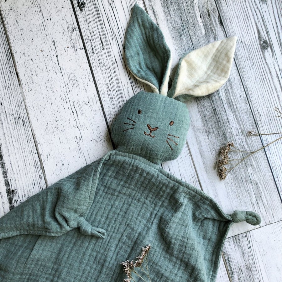 Books, Toys & Gifts Over the Dandelions Stocking Fillers | Over The Dandelions Bunny Lovey - Sage With Milk Ears