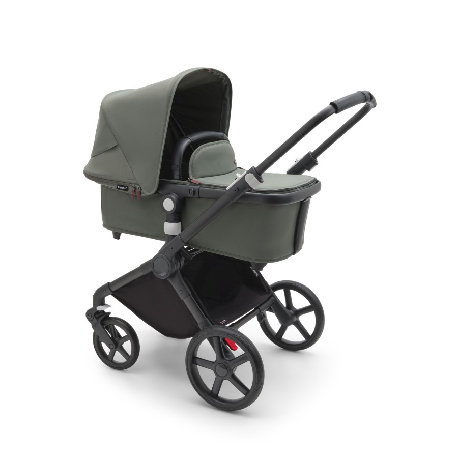 Going Places Bugaboo Seat Liners | Bugaboo Fox Cub Complete Stroller - Black Base With Forest Green Fabric