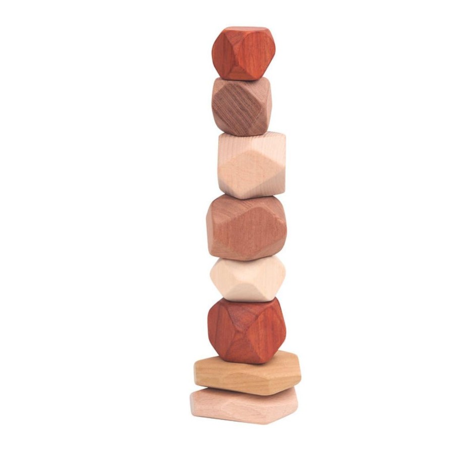 Books, Toys & Gifts Discoveroo Toys For Toddlers | Discoveroo Exotic Woods Stacking Stones