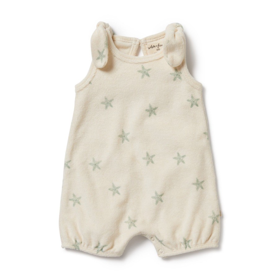 Books, Toys & Gifts Wilson & Frenchy Something To Wear | Wilson & Frenchy Organic Terry Tie Playsuit - Tiny Starfish