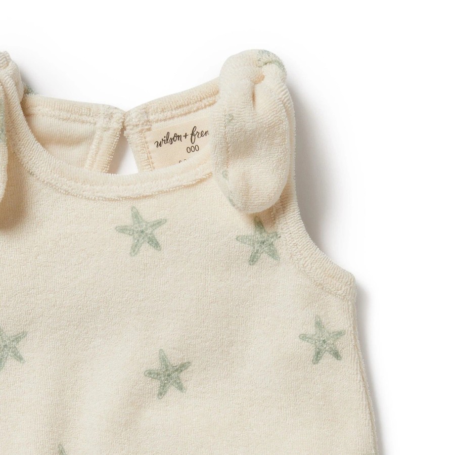 Books, Toys & Gifts Wilson & Frenchy Something To Wear | Wilson & Frenchy Organic Terry Tie Playsuit - Tiny Starfish