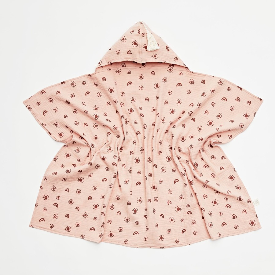 Babies Over the Dandelions Towels & Washcloths | Over The Dandelions Hooded Towel - Blush/Plum