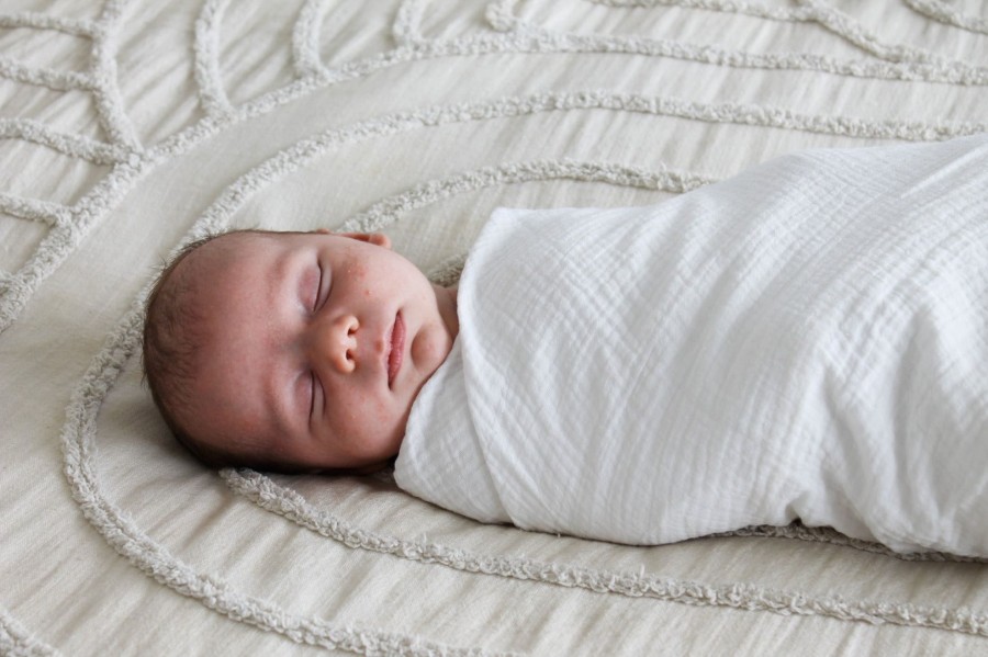 Babies Ohbubs Swaddles | Ohbubs Cotton Blanket - White