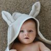 Babies Petite Eats Towels & Washcloths | Petite Bath - Bunny Hooded Towel And Washcloth Set