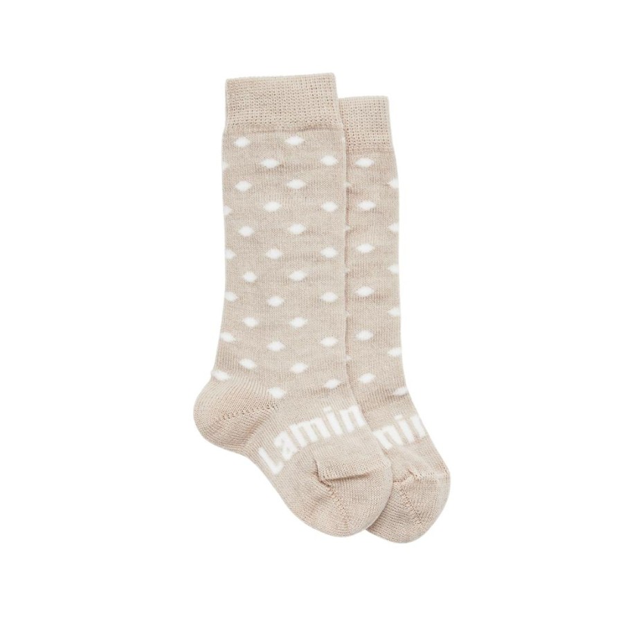 Babies Lamington Socks | Lamington Knee-High Merino Socks - Truffle