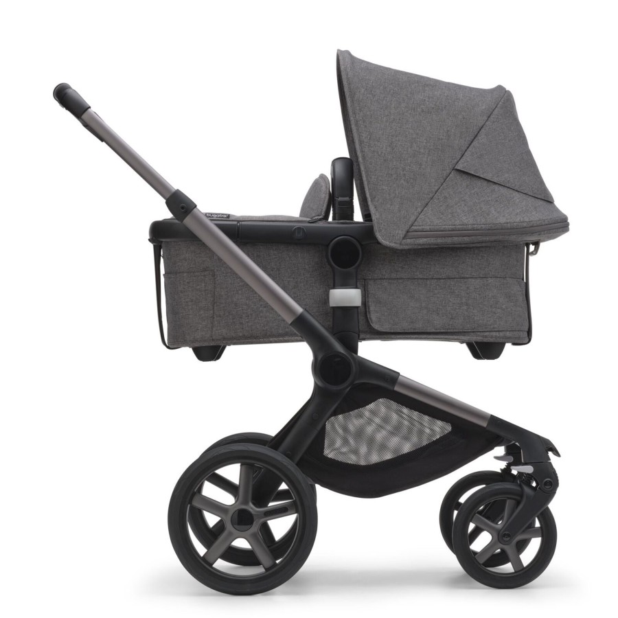 Going Places Bugaboo Seat Liners | Bugaboo Fox 5 Complete Stroller - Graphite Base With Grey Melange Fabric