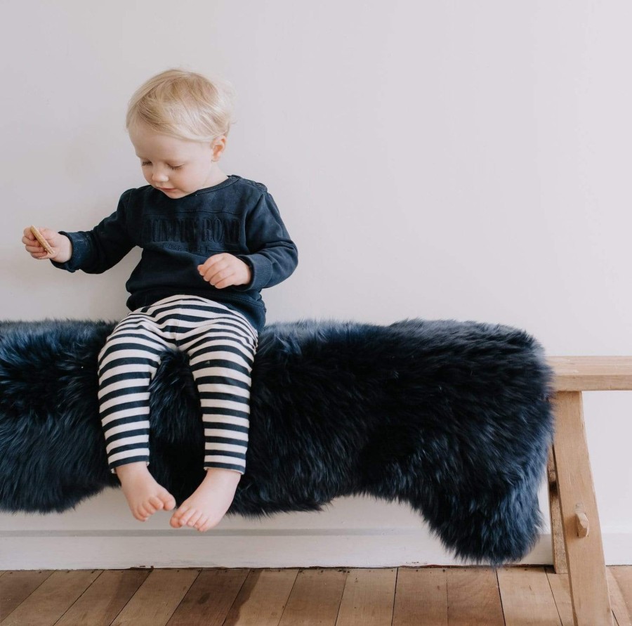 Babys Room Auskin Sheets And Blankets | Auskin Sheepskin Rug - Navy