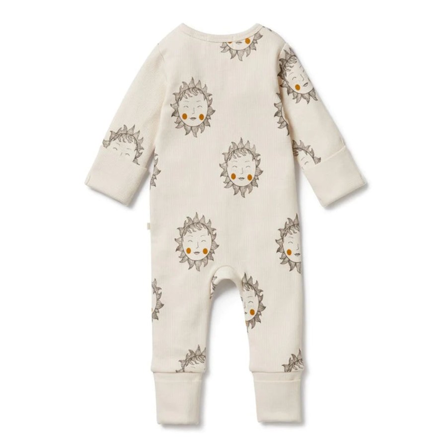 Babies Wilson & Frenchy Gender-Neutral Clothes | Wilson & Frenchy Organic Zipsuit With Feet - Shine On Me