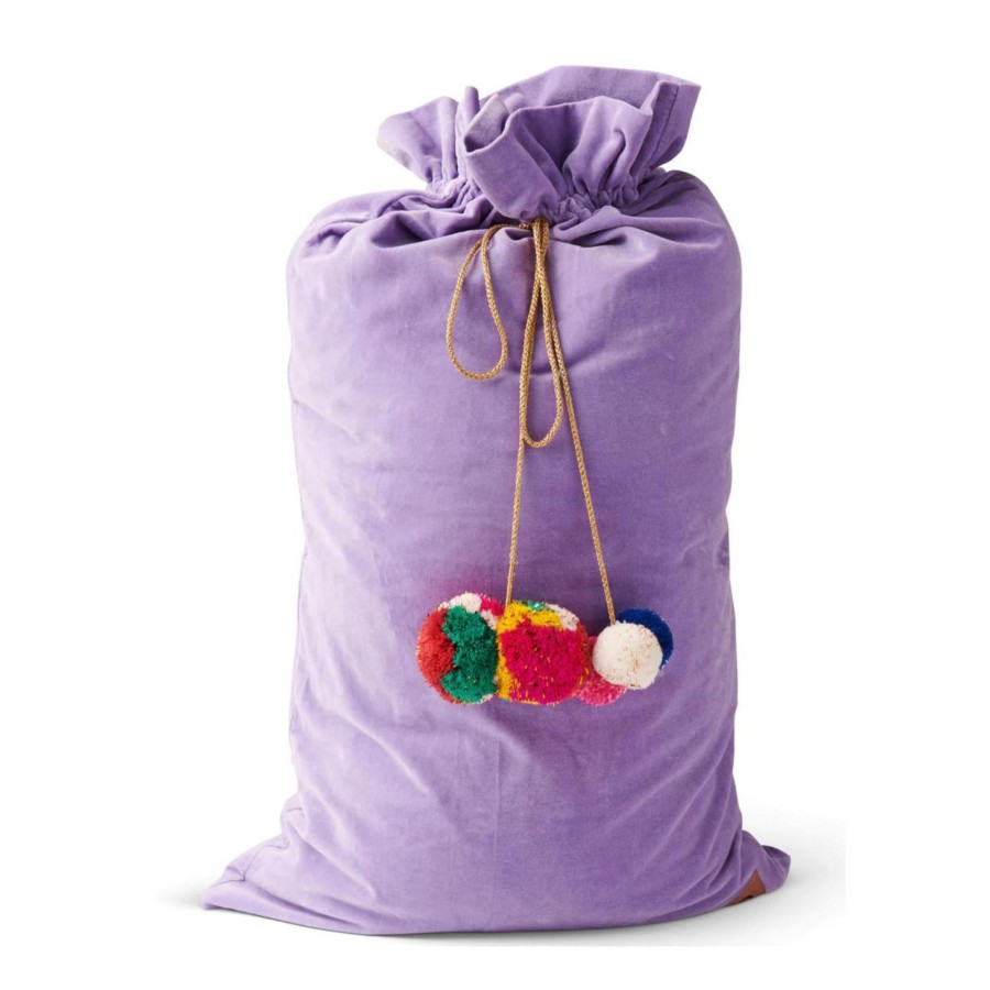 Books, Toys & Gifts Kip&Co Christmas Stockings | Kip & Co Velvet Santa Sack- Lilac