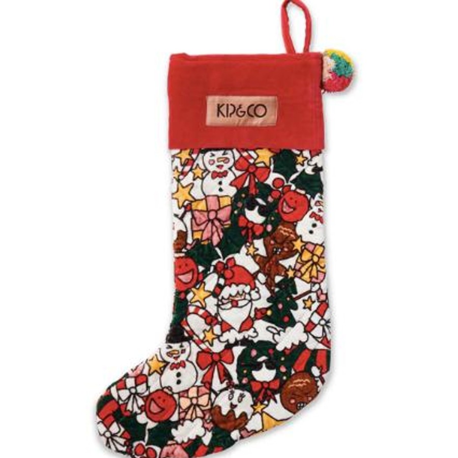 Books, Toys & Gifts Kip&Co Christmas Stockings | Kip & Co Christmas Party Velvet Stocking