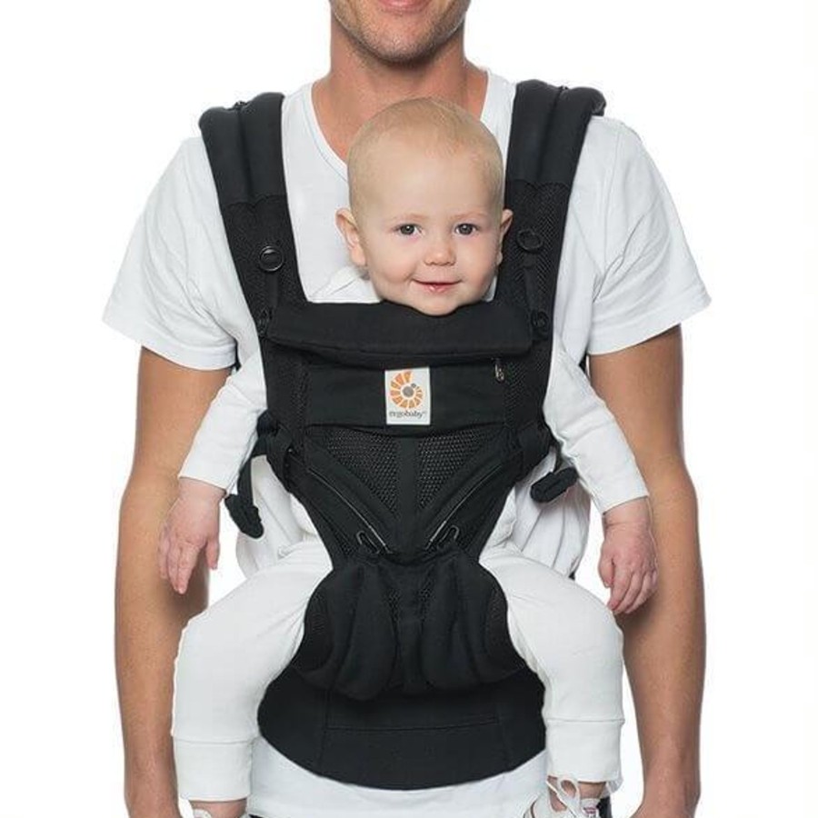 Going Places Ergobaby Baby Wearing | Ergobaby Omni 360 Carrier Cool Air Mesh - Onyx Black