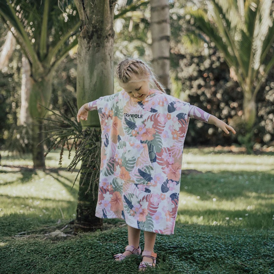 Babies Crywolf Towels & Washcloths | Crywolf Hooded Towel - Tropical Floral