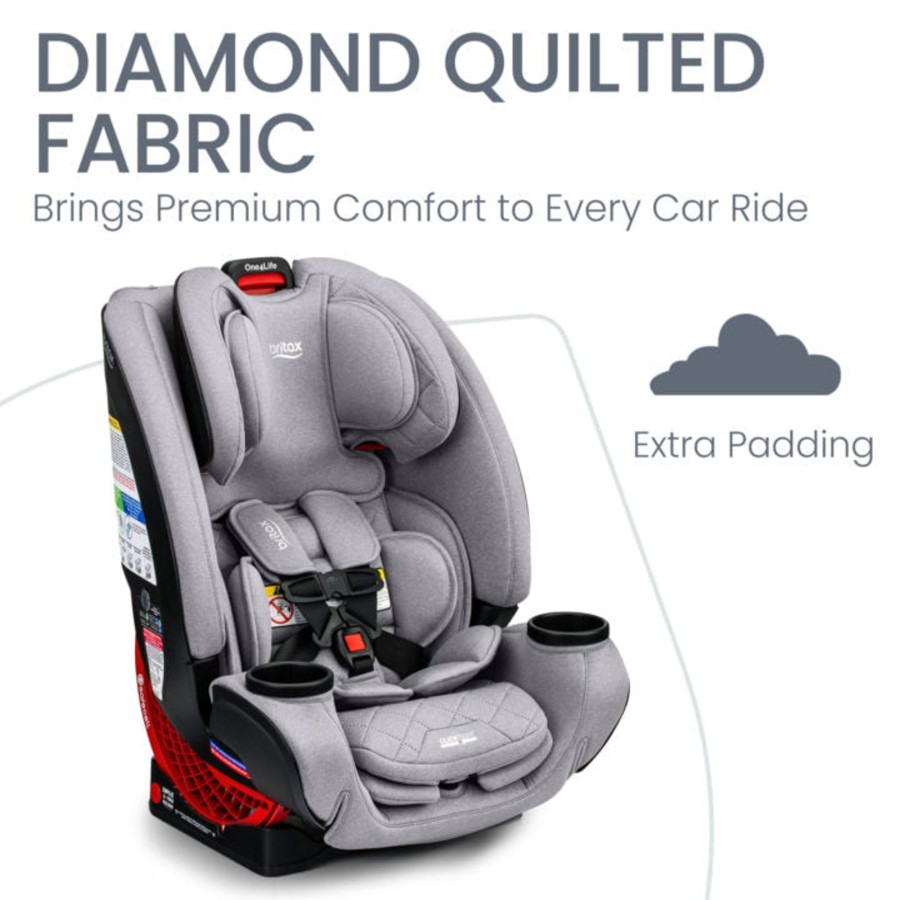 Going Places Britax Convertible Car Seats | Britax One4Life Clicktight Car Seat - Diamond Quilted Gray