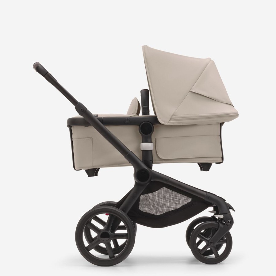 Going Places Bugaboo Seat Liners | Bugaboo Fox 5 Complete Stroller - Black Base With Desert Taupe Fabric