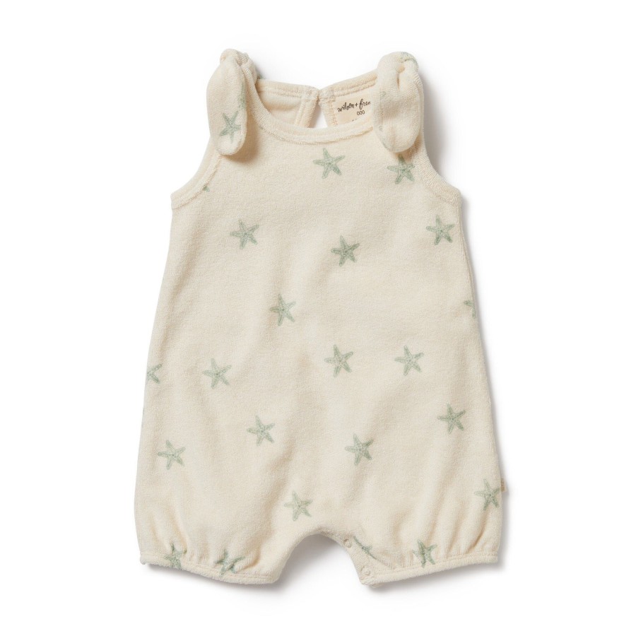 Babies Wilson & Frenchy Girls Clothes | Wilson & Frenchy Organic Terry Tie Playsuit - Tiny Starfish