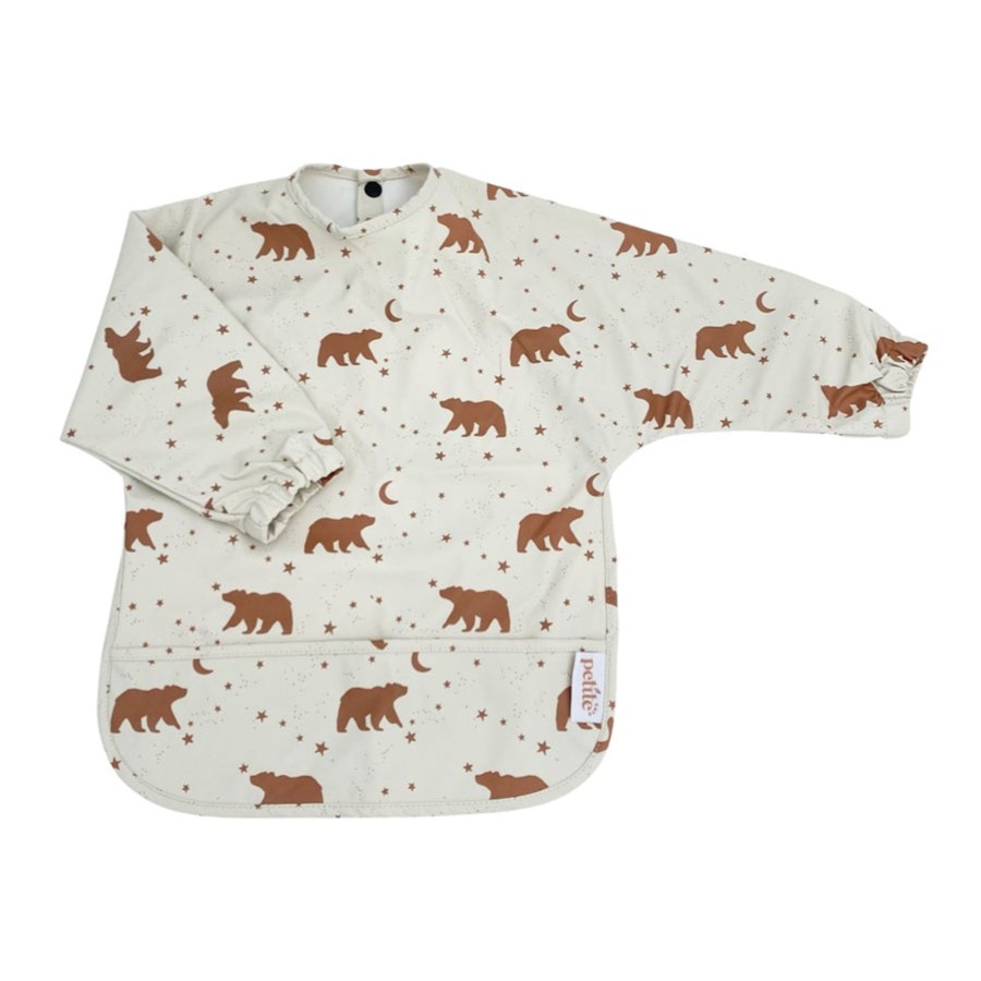 Babies Petite Eats Bibs | Petite Eats Sleeved Bibs - Bear