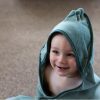 Babies Petite Eats Towels & Washcloths | Petite Eats - Dino Hooded Towel And Washcloth Set